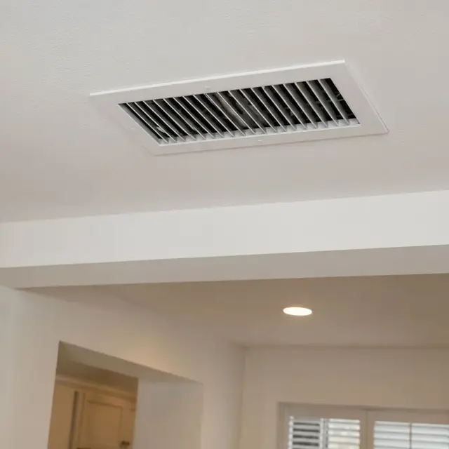 Ceiling register vent installation residential HVAC California