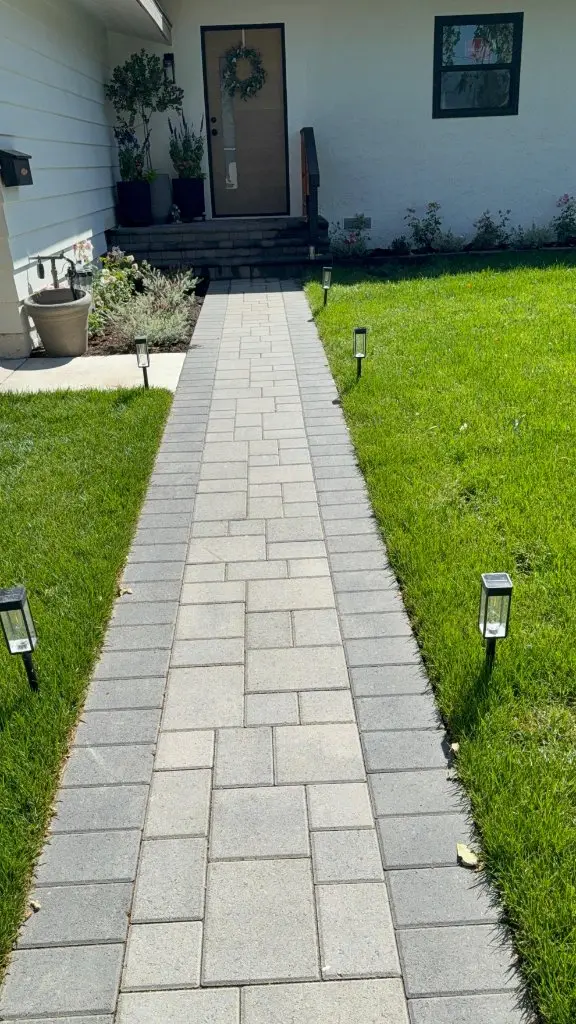 Front walkway paver installation Los Angeles