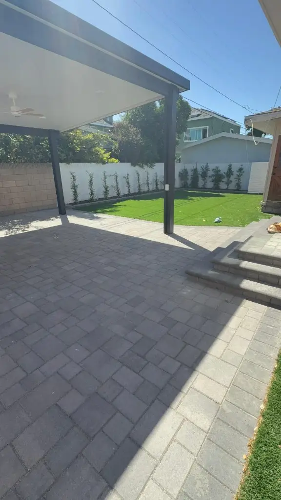 Patio cover and outdoor paved area Los Angeles