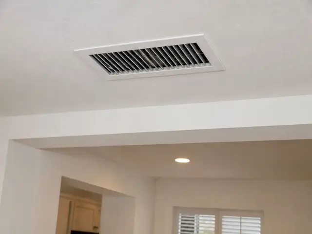 Ceiling air vent register installation Los Angeles home